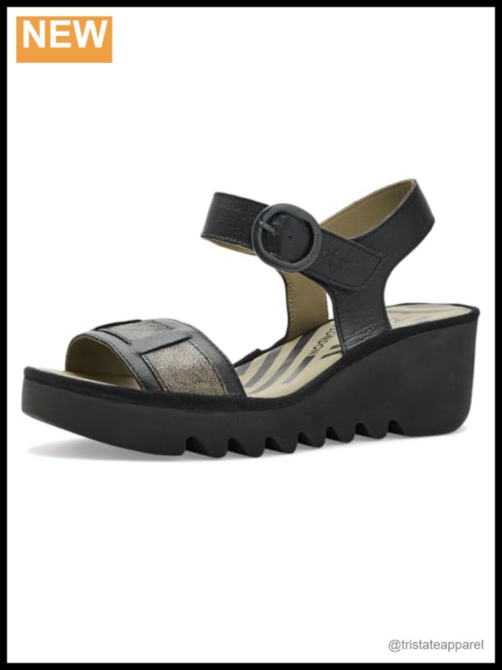 Womens Leather Wedge Sandals Ankle Strap Comfort Walking Shoe